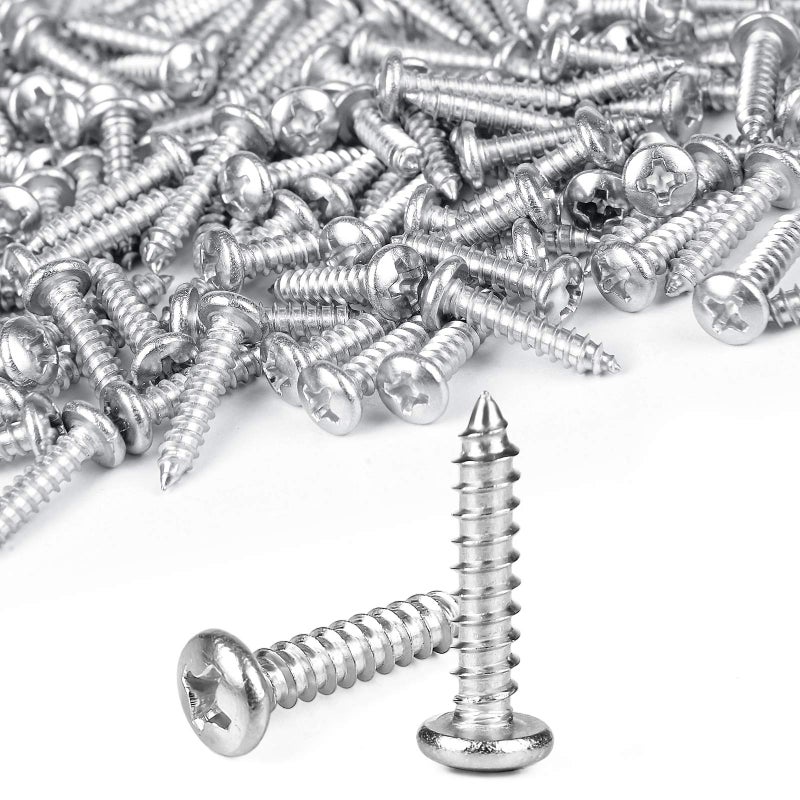 Temoyj 100 Pack 1/2 Inch Cable Clips, Rope Light P-Style Mounting Clips with Compatible Stainless Steel Pan Head Phillips Screws - Image 2